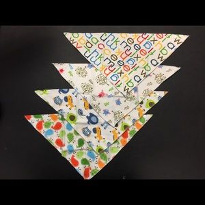 Pack of (4) baby bandana bibs ~ NWT